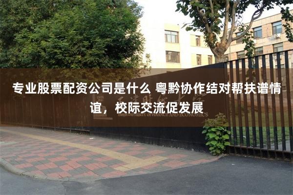 专业股票配资公司是什么 粤黔协作结对帮扶谱情谊，校际交流促发展