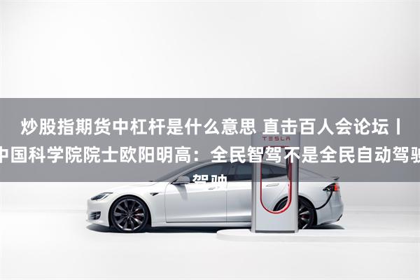 炒股指期货中杠杆是什么意思 直击百人会论坛丨中国科学院院士欧阳明高：全民智驾不是全民自动驾驶