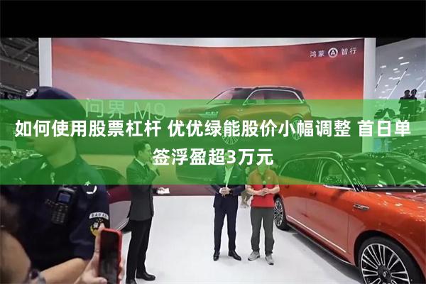 如何使用股票杠杆 优优绿能股价小幅调整 首日单签浮盈超3万元